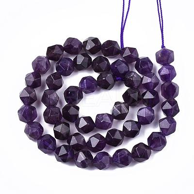 Natural Amethyst Beads Strands G-R448-10mm-07-1
