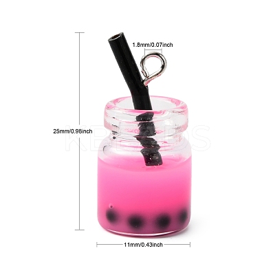 Glass Bottle Pendants X-CRES-S359-01G-1