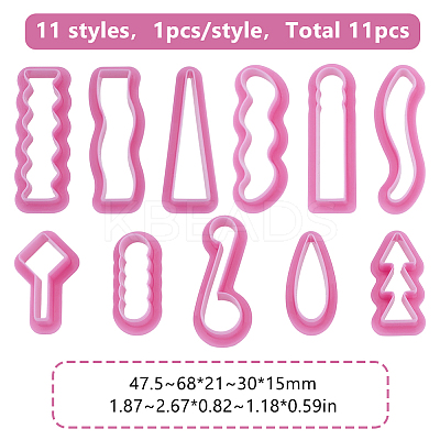 11Pcs 11 Styles PP Plastic Molds DIY-HY0002-78-1
