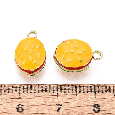 Rack Plating Alloy Enamel Charms PALLOY-N181-24KCG-01-1