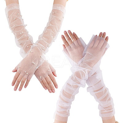 2 Pairs 2 Styles Nylon Tulle Long Sleeve FIND-OC0003-16-1