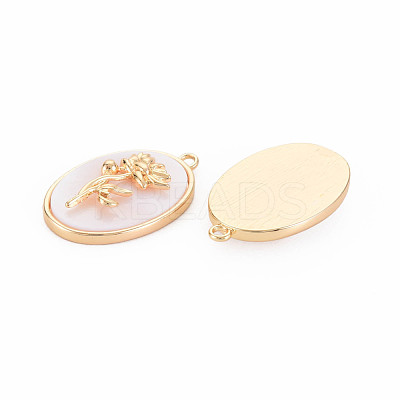Brass Birth Floral Pendants KK-S364-287-1