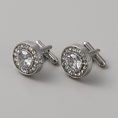 Alloy Rhinestone Cufflinks for Men FIND-WH0111-479-1