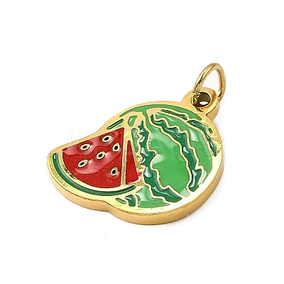 304 Stainless Steel Enamel Charms STAS-M121-11E-G-1