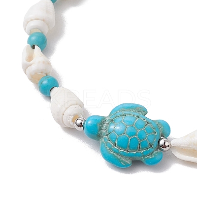 2Pcs 2 Styles Shell Beaded Bracelets BJEW-TA00586-01-1