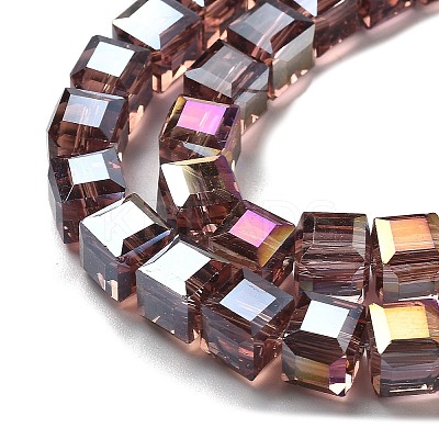 Electroplate Glass Beads Strands EGLA-H108-01A-AB02-1