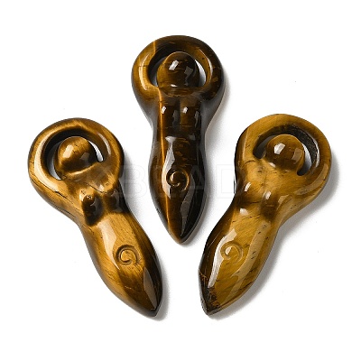 Natural Tiger Eye Pendants G-C091-02A-1