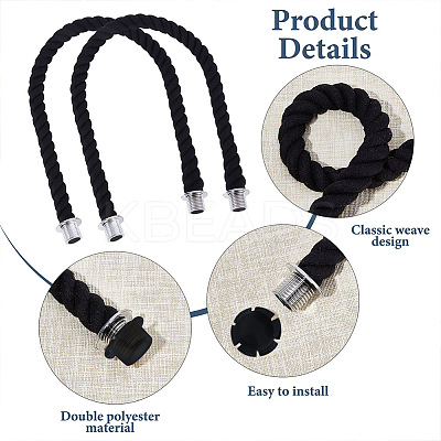 Practical Twisted Cotton Rope Bag Handle FIND-WH0116-34B-1