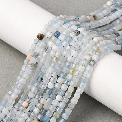 Natural Aquamarine Beads Strands LS-G-G003-B02-01-1