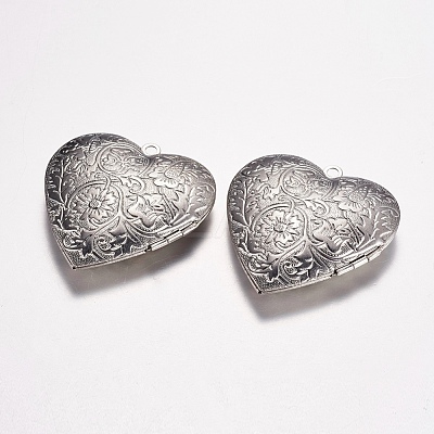 Tarnish Resistant 316 Stainless Steel Locket Pendants X-STAS-G168-10P-1