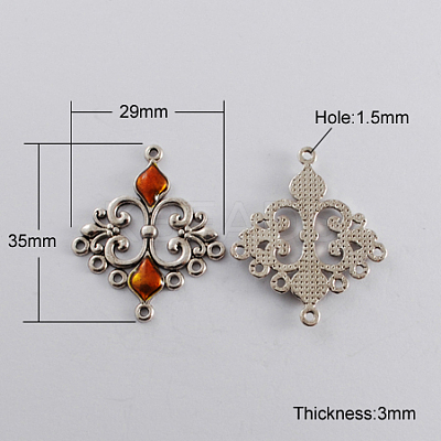 Alloy Enamel Chandelier Component Links ENAM-EA9734Y-6-1