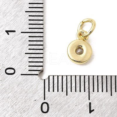 Brass Cubic Zirconia Charms KK-G554-02B-01-1