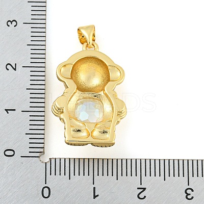 Rack Plating Brass Pendants ZIRC-L100-160G-1
