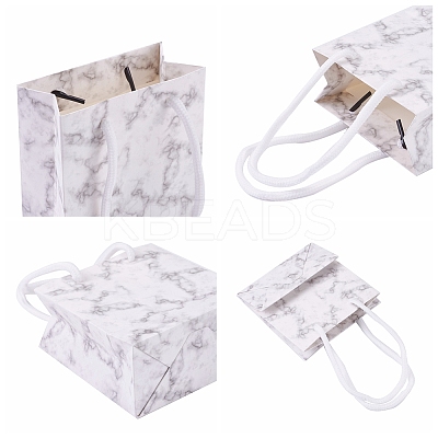 Marble Pattern Paper Gift Shopping Bags AJEW-CJ0001-18-1