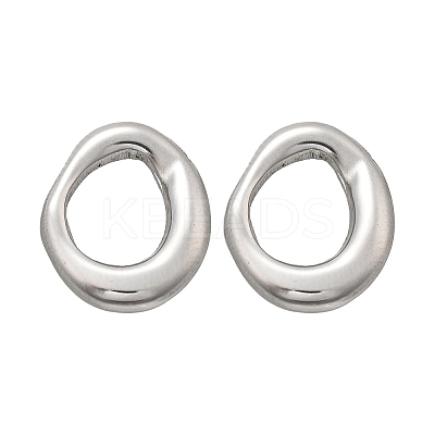 304 Stainless Steel Chunky Oval Studs Earrings for Women LS-EJEW-K306-28P-1