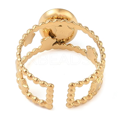 Oval Natural White Jade Finger Rings RJEW-Z057-11G-05-1
