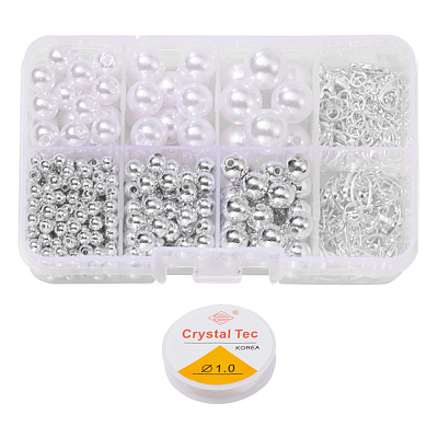 461Pcs Round Beads Kit for DIY Bracelet Making DIY-YW0004-45S-1