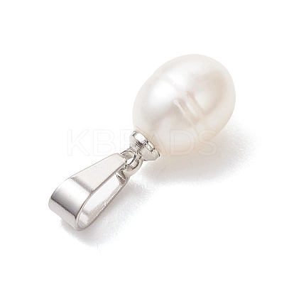 Natural Cultured Freshwater Pearl Rice Charms PALLOY-JF04961-1
