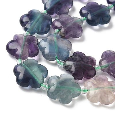Natural Flower Rainbow Fluorite Beads Strands G-L241B-09-01-1
