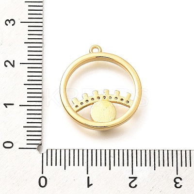 Brass Micro Pave Cubic Zirconia Pendants KK-U048-06G-1
