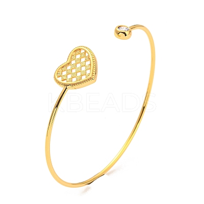 Clear Cubic Zirconia Cuff Bangles LS-BJEW-P305-03G-1