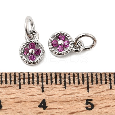 Brass Micro Pave Cubic Zirconia Pendants KK-Z147-01P-1