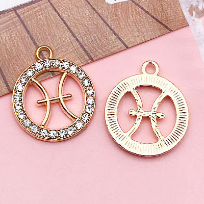 Zinc Alloy Crystal Rhinestone Pendants WGC2D94-12-1