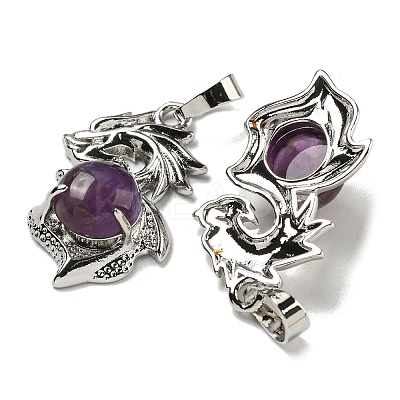 Natural Amethyst Pendants G-G111-01P-05-1