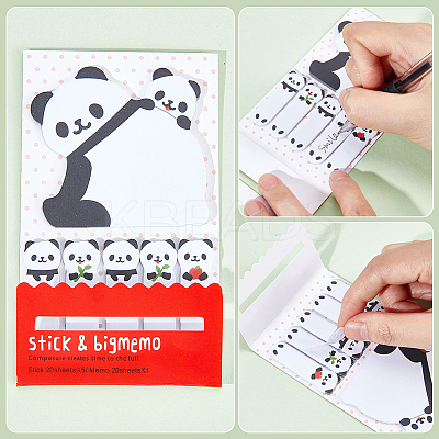 Panda Shape Iron Paperclips AJEW-CP0005-75-1