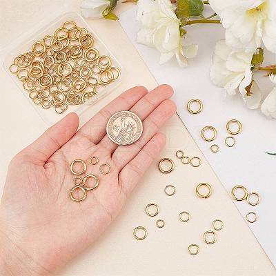 240Pcs Brass Jump Rings KK-CA0003-03-1