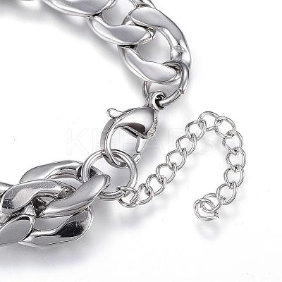 Tarnish Resistant 304 Stainless Steel Bracelets STAS-D162-09-1