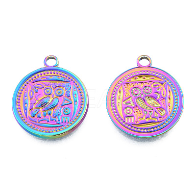 Ion Plating(IP) 201 Stainless Steel Pendants STAS-N098-264M-1