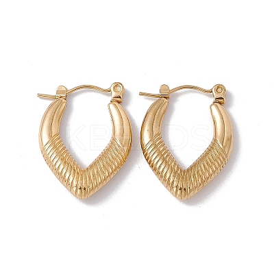 Ion Plating(IP) 304 Stainless Steel Teardrop Hoop Earrings for Women EJEW-E199-13G-1