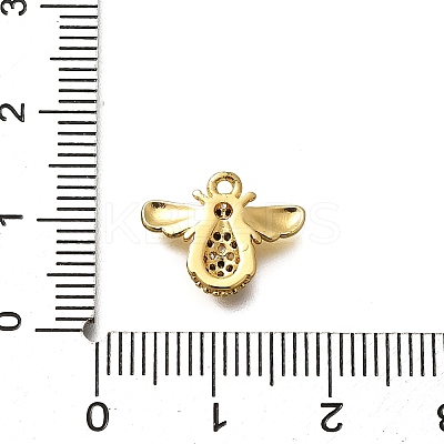 Brass Micro Pave Cubic Zirconia Pendants KK-M313-28G-1