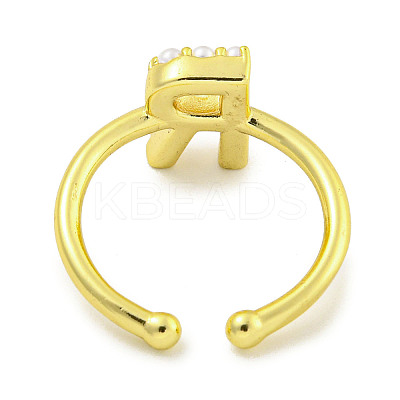 Rack Plating Brass Open Cuff Rings for Women RJEW-F162-01G-R-1