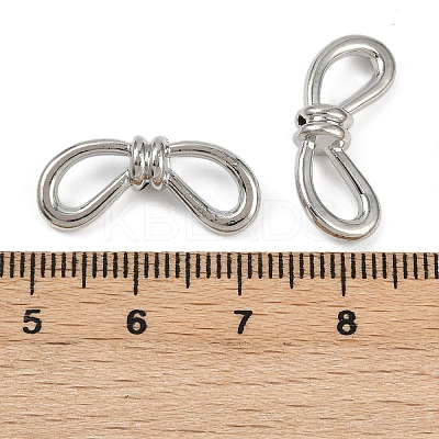 Alloy Bowknot Beads FIND-M079-02P-1