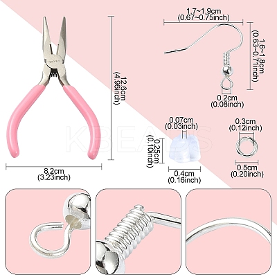 DIY Dangle Earring Jewelry Finding Kits DIY-YW0008-54-1
