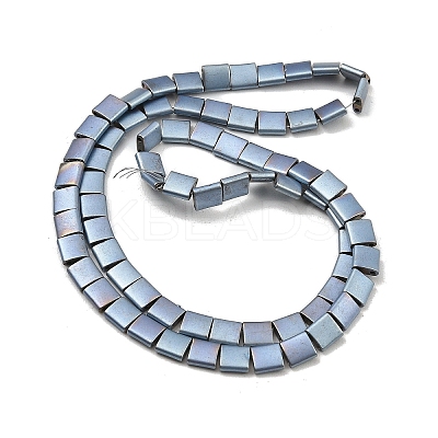 Electroplated Frosted Non-magnetic Synthetic Hematite Beads Strands G-G089-B01-10-1