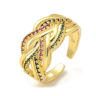 304 Stainless Steel Criss Cross Rings RJEW-B109-08G-02-1