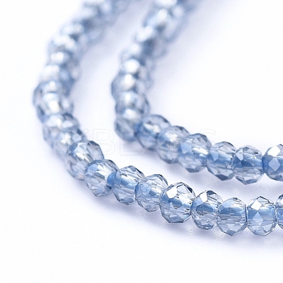 Electroplate Glass Beads Strands EGLA-F149-PL-01-1