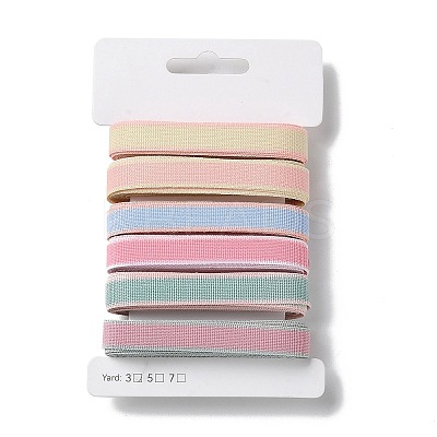 18 Yards 6 Styles Polyester Ribbon SRIB-Q022-D03-1