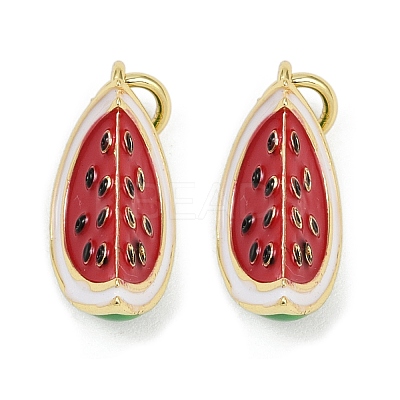 Brass Enamel Pendants KK-L231-19G-1