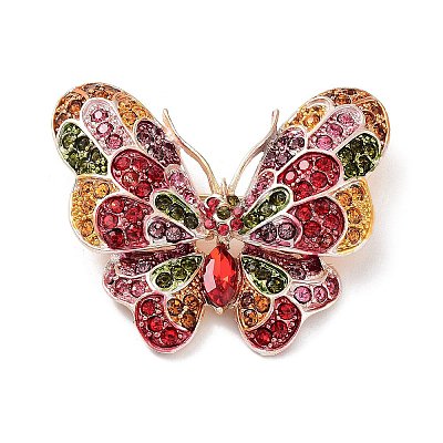 Alloy Pave Rhinestone Brooch JEWB-M035-06G-1