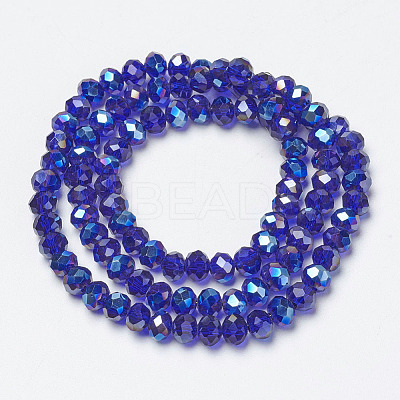 Electroplate Glass Beads Strands EGLA-A034-T2mm-I07-1