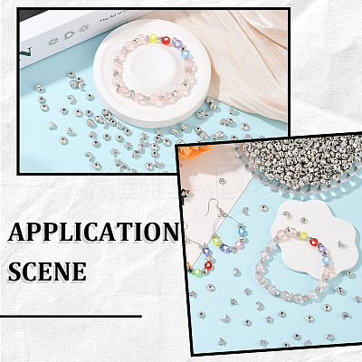 1200Pcs 6 Styles CCB Plastic Spacer Beads CCB-PA0001-09P-1