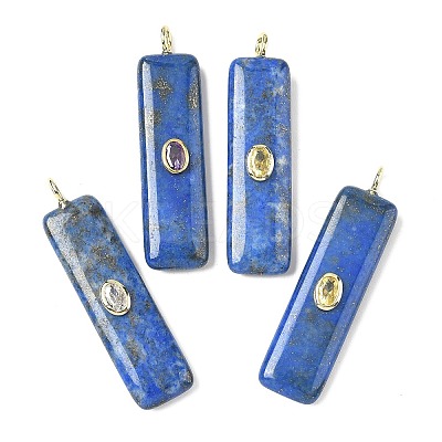 Dyed Natural Lapis Lazuli Pendants G-H318-03G-04-1
