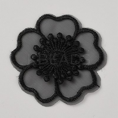 Organza Embroidery Sew on Appliques PATC-WH0008-61A-1