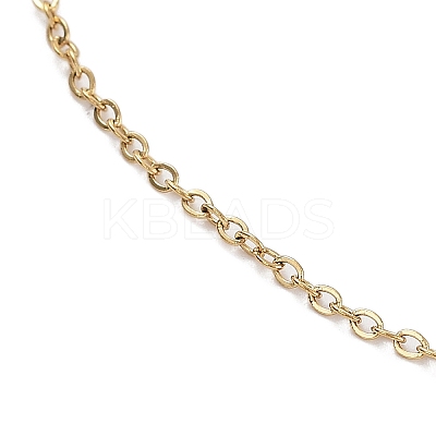 Ion Plating(IP) Adjustable 304 Stainless Steel Cable Chain Necklaces NJEW-K270-06G-1