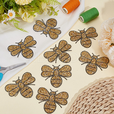 8Pcs Rhinestones Sew on/Iron on Patches DIY-GF0014-05-1