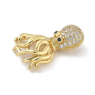 Rack Plating Brass Micro Pave Cubic Zirconia Pendants KK-G515-44A-G-1